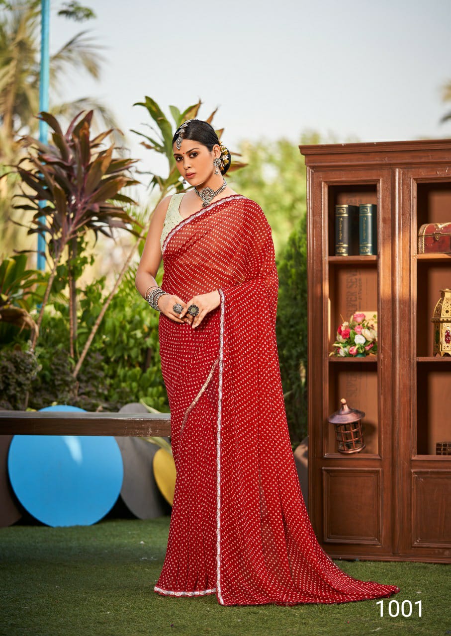 Stavan Smruti Stylish Fancy Designer Party Wear Georgette Saree Collection